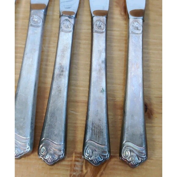 Lot Of 7 Vtg Holmes & Edwards Inlaid IS DS “Bright Future” 1954 Butter Knives - Picture 4 of 6